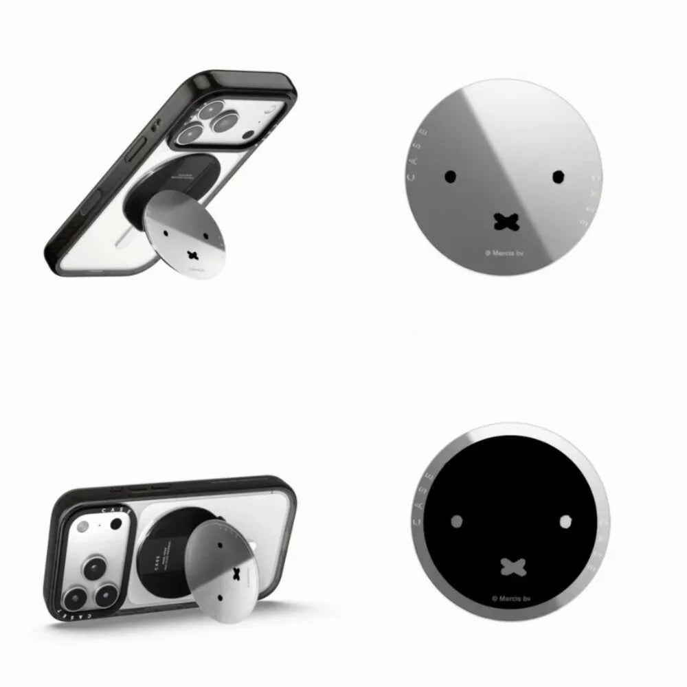 Kawaii Miffy Magnetic Phone Stand Cute Mirror Surface Foldable Portable Desk Holder Smartphone Viewing Streaming Girl Gift Pi-Mart