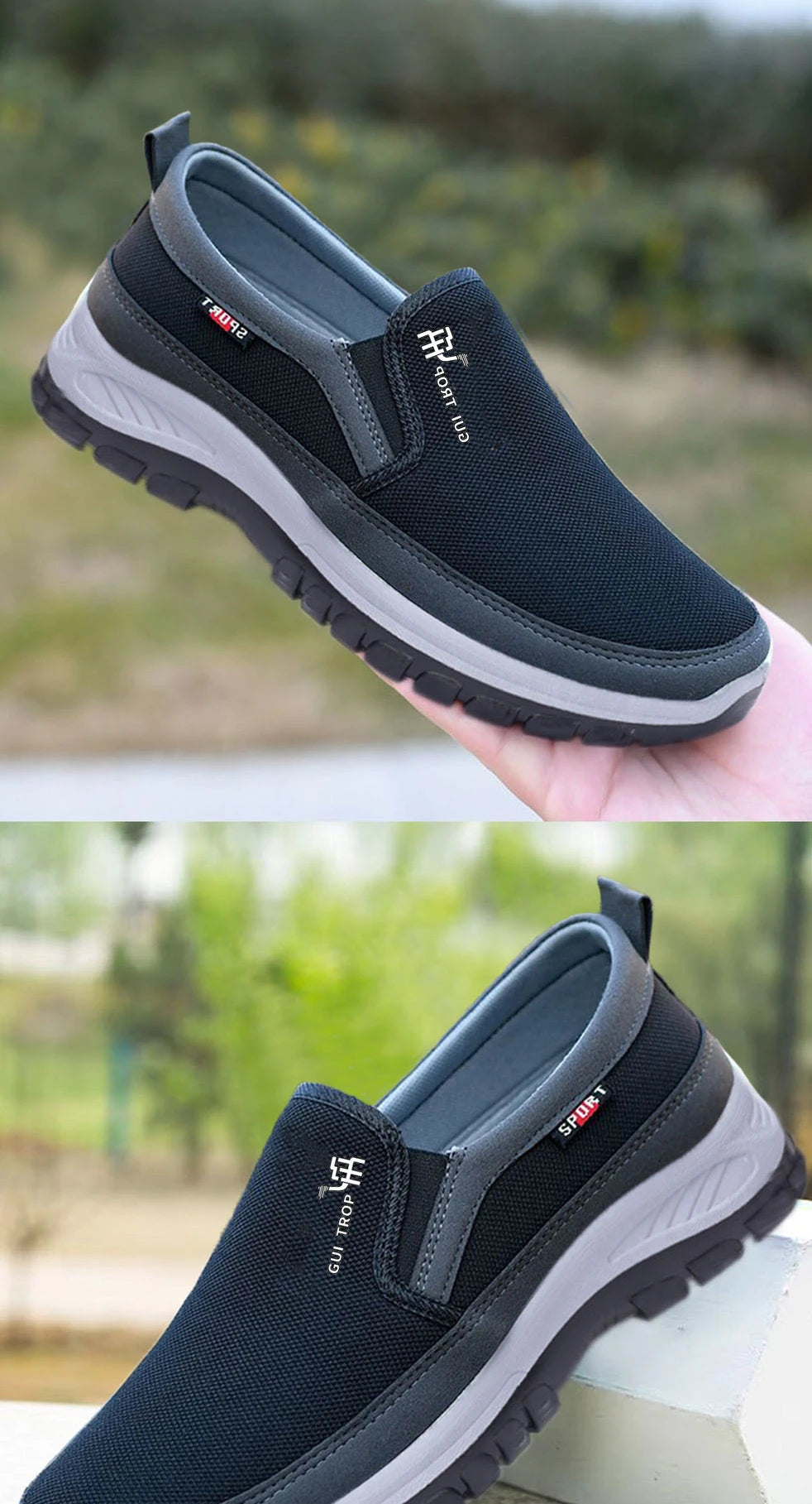 2026 Men Casual Shoes Breathable Soft Bottom Sneakers Men Non-Slip Walking Shoes Comfortable Slip-On Men Loafers Tenis Masculino Pi-Mart