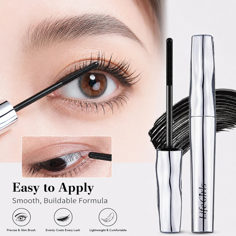 Life girls Waterproof Eyelash Primer Mascara, Lengthening Curling Lash Base, Smudge-Proof Long Lasting Black Brown Eye Makeup Pi-Mart