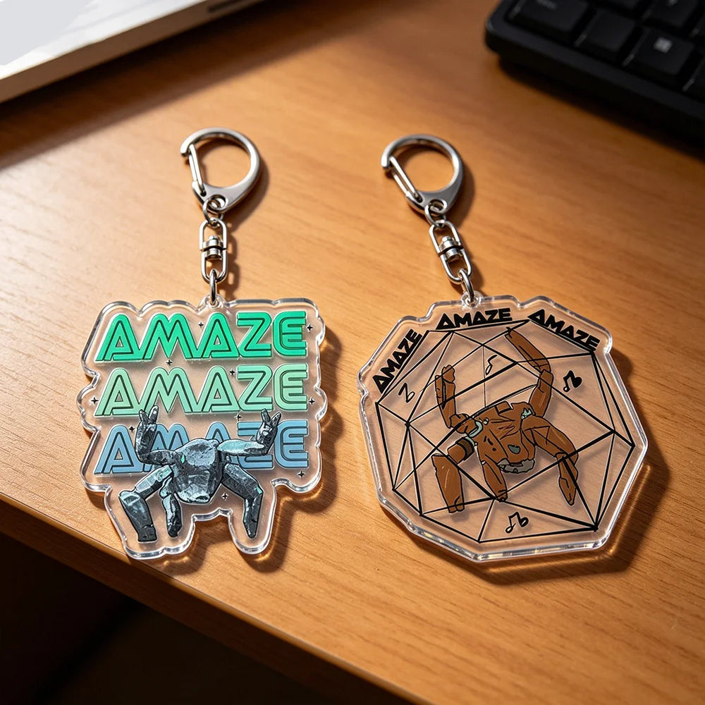Rocky Amaze Amaze Keychains for Accessories Bag Charm Project Hail Mary Mission Crest Keyrings Jewelry Fans Gifts Pi-Mart