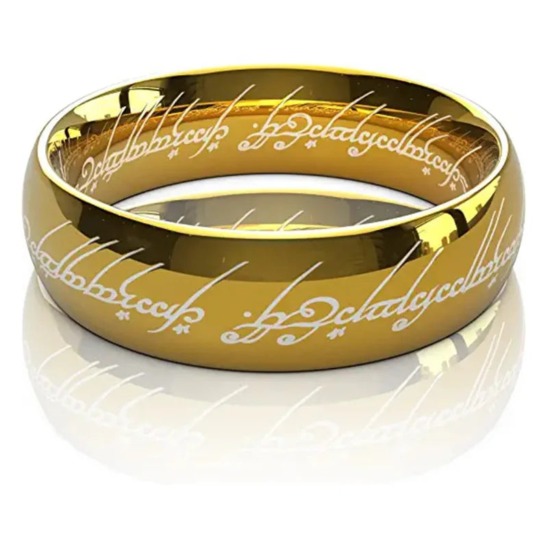6MM Stainless Steel Laser Engraving Exquisite Couples Wedding Rings, Men And Women Fashion Movie Jewelry Gifts Wholesale Pi-Mart