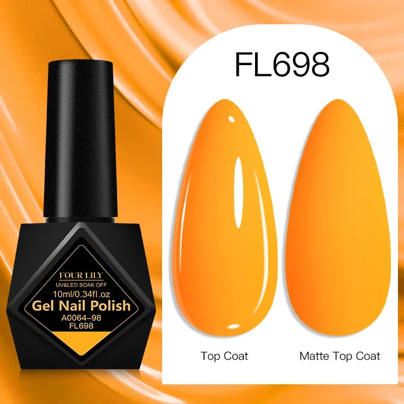 10ml Gel Nail Polish 162 Colors Nail Supplies Vernis Semi Permanent Nail Art Manicure Soak Off LED UV Gel Nail Varnishes Summer Tri Light Beauty