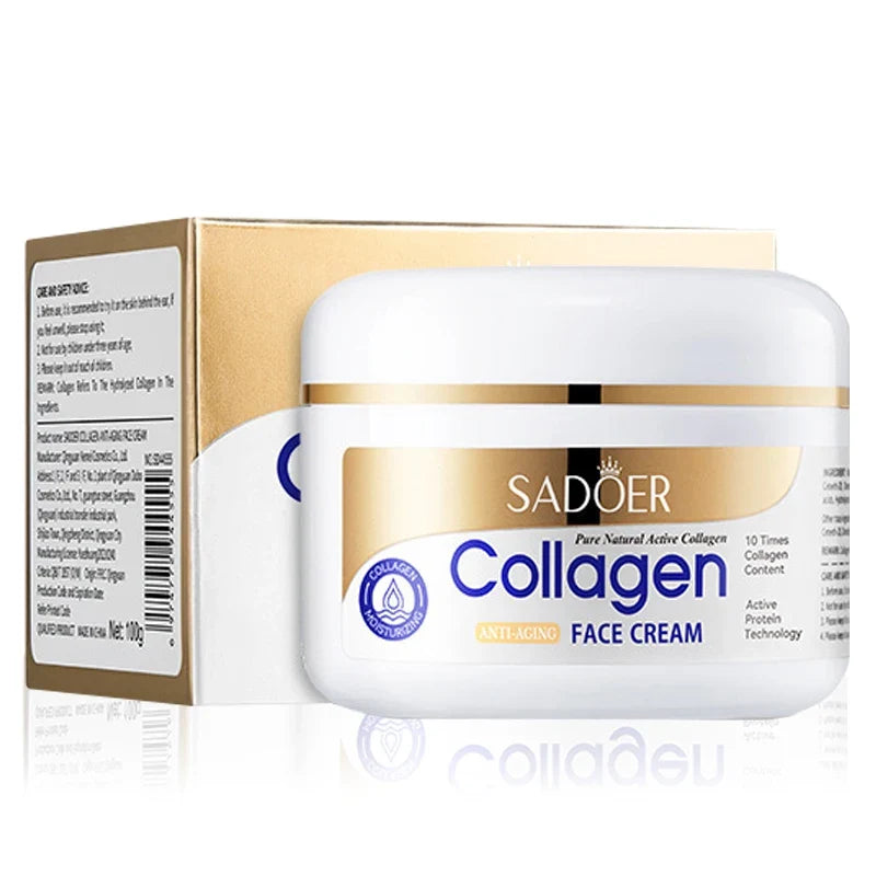 SADOER Collagen Face Cream sknicare Moisturizing Hydrating Firming Face Creams Faical Cream Beauty Face Skin Care Products Tri Light Beauty
