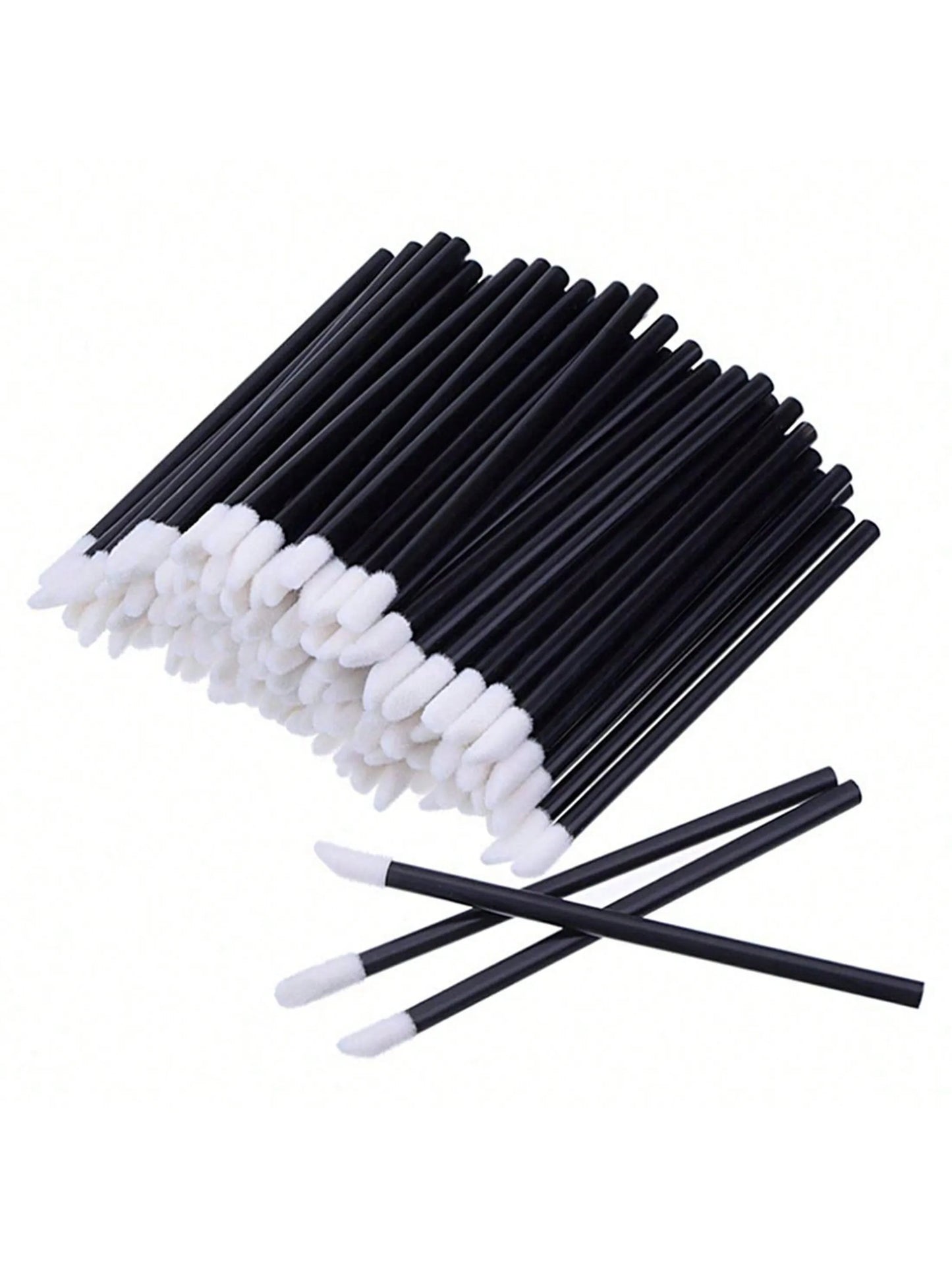 100pcs/Set Disposable Lip Brushes, Makeup Applicator Wands For Lipstick, Lip Gloss, Cosmetic Beauty Tools Kit,Giveaways Pi-Mart