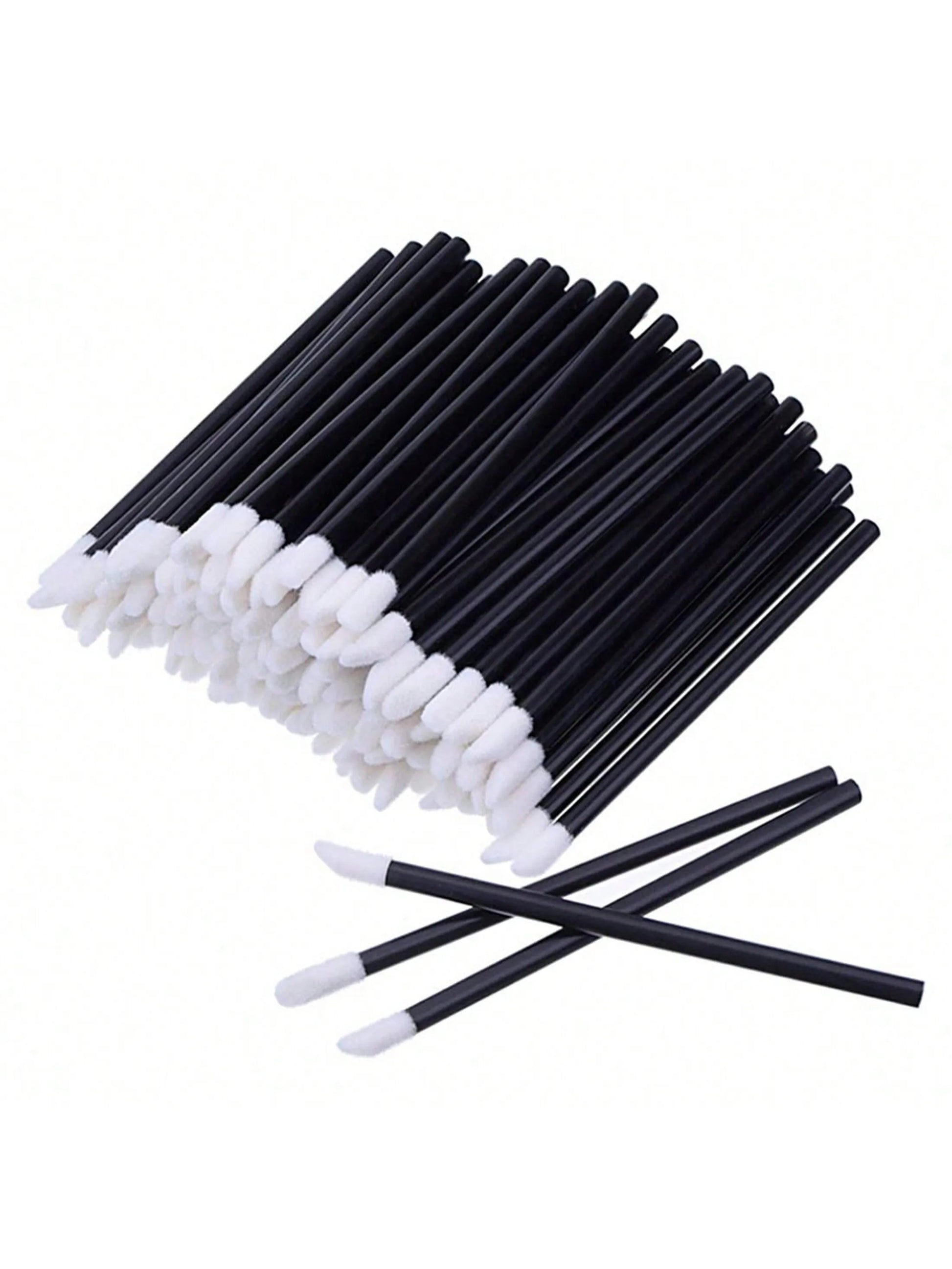 100pcs/Set Disposable Lip Brushes, Makeup Applicator Wands For Lipstick, Lip Gloss, Cosmetic Beauty Tools Kit,Giveaways Pi-Mart