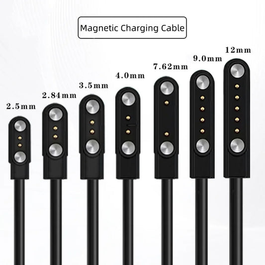 2Pin 4Pin 5Pin Magnetic Charging Cable USB to Pogo Pin for Smart Watch Earphone Wristband 60cm 5V Magnetic Dock Charger Adapter LadyShow.Store