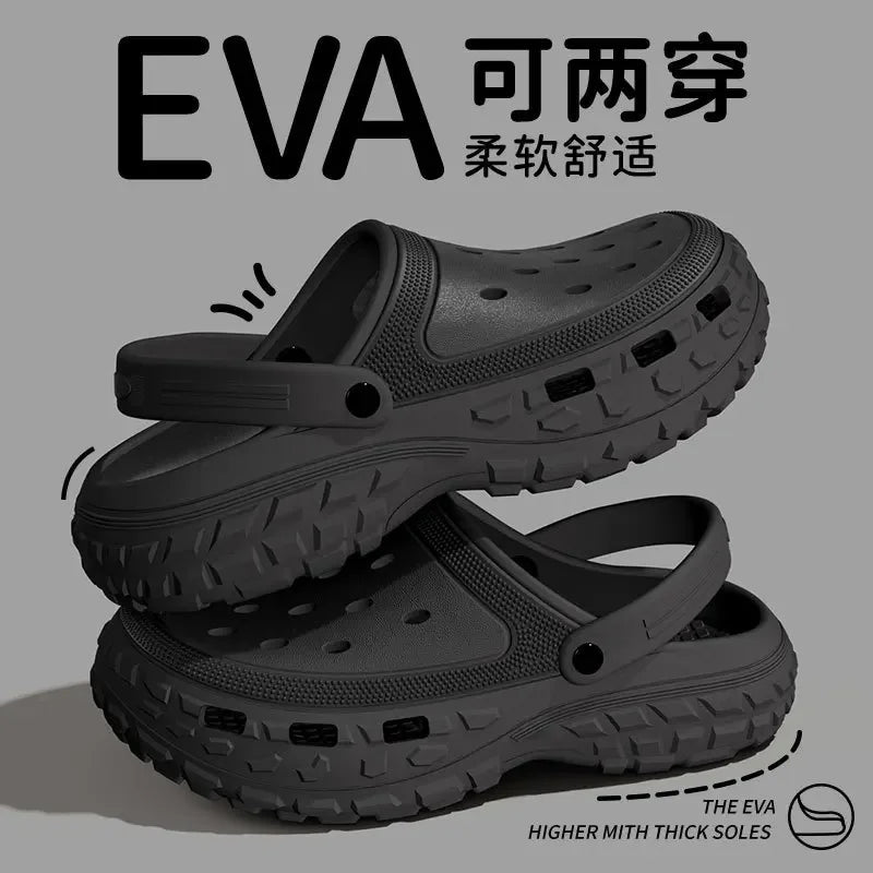 Summer Women Platform Sandals 2026 Closed Toe Non-Slip Beach Sandals Lightweight Soft Bottom for Home Comfortable Sandalias Pi-Mart