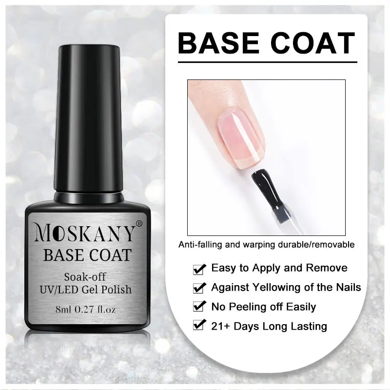 Acrylic No-acid Primer Nail Art Set With Base Coat And Top Coat Soak Off Gel Nail Polish For Nail Art Design Tool Kit Tri Light Beauty