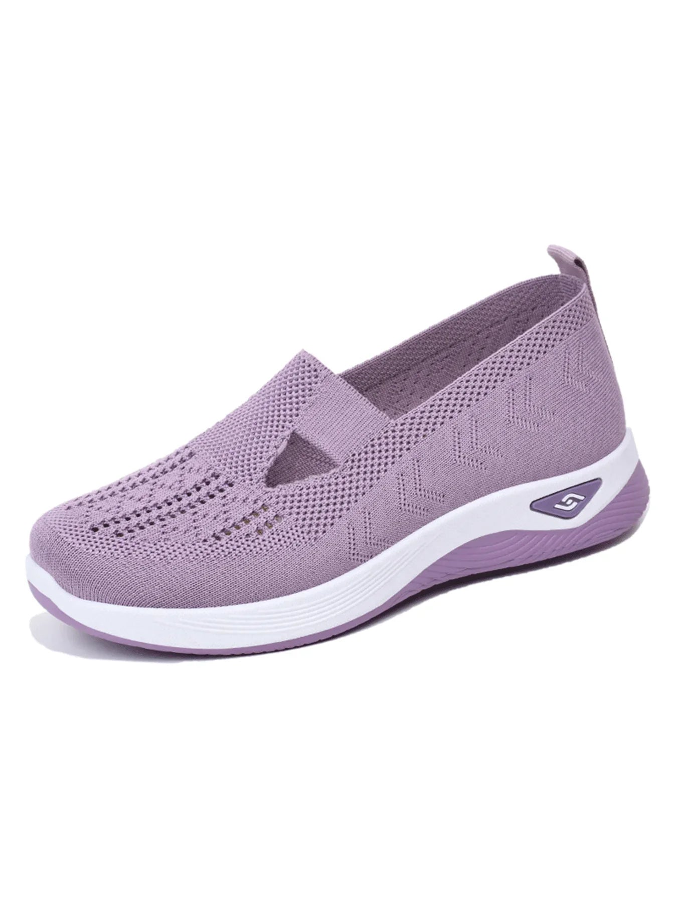 Women's shoes Solid Color Breathable Sneakers, casual sneaker women's summer sneakers, Low-top Knitted Casual Shoes Mom Shoes LadyShow.Store