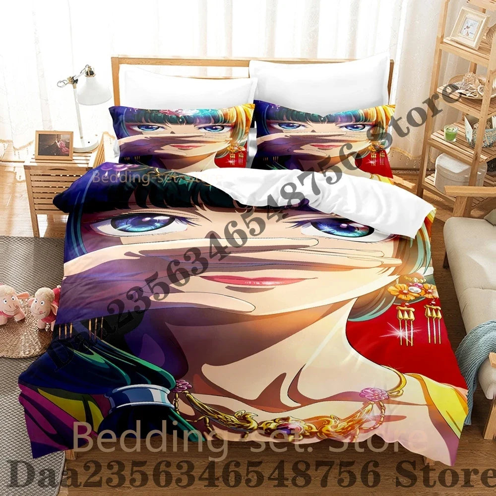 2026 The Apothecary Diaries Bedding Set Single Twin Full Queen King Size Bed Set Bedroom Duvetcover Sets Anime Bed Sheet Set LadyShow.Store