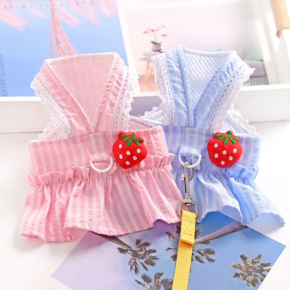 Pet Supplies Cute Dog Dress Breathable Thin Design Cat Princess Skirt Soft Pet Summer Clothes Kittens Pi-Mart