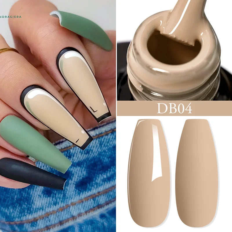 Mtssii 6ML Chocolate Color Gel Nail Polish Brown Semi Permanent UV Gel Autumn Winter Popular Soak Off Nail Art Gel Varnishes Tri Light Beauty