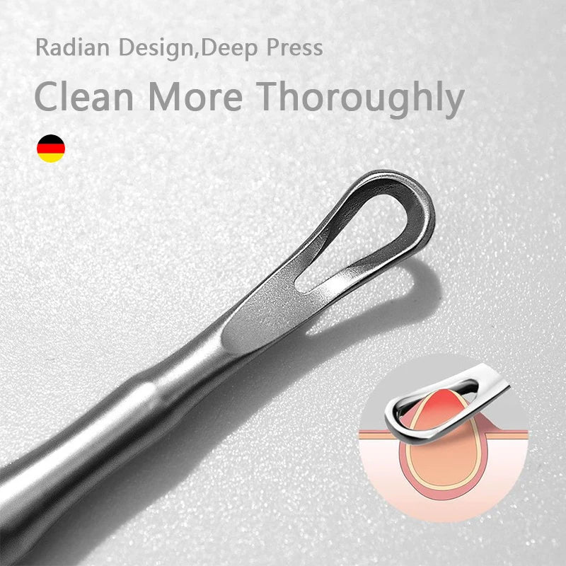 New German Acne Blackhead Removal Needles Pimples Blackhead Clip Tweezers Beauty Artifact Blemish Extractor Remover Needle Tool Tri Light Beauty