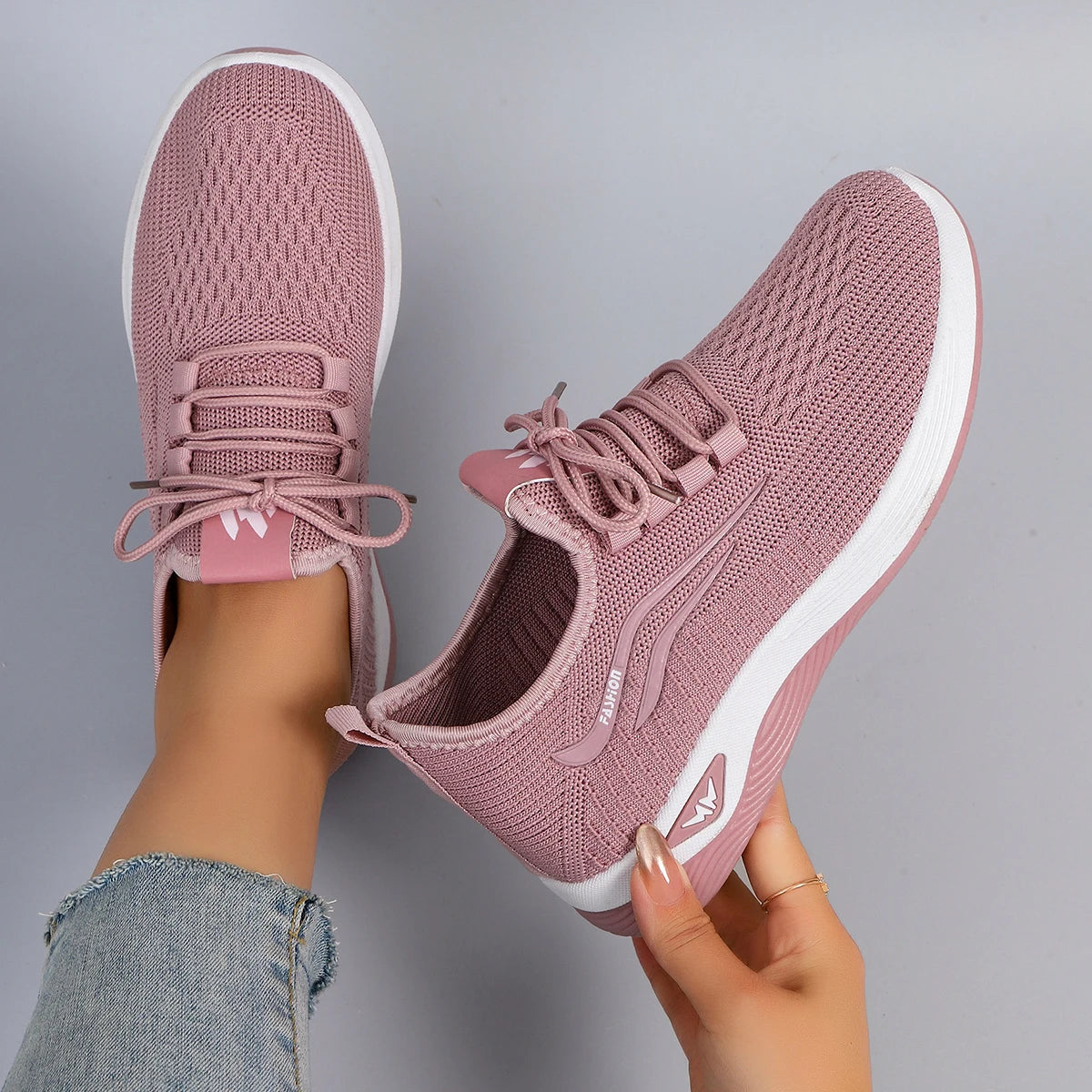 Spring and Autumn New Women's Casual Lace up Comfortable, Breathable, Lightweight and Wear-Resistant Sports Shoes Pi-Mart