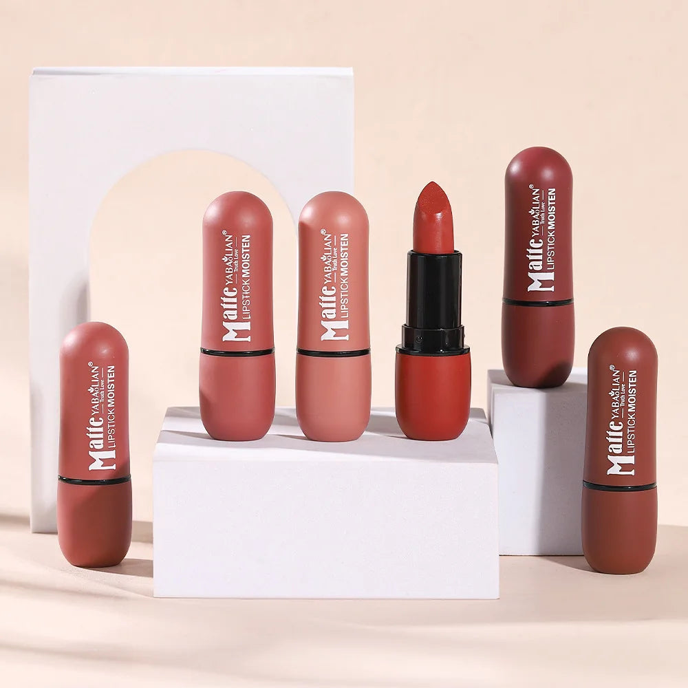 Matte Lipstick Long-Lasting Waterproof Classic High Pigment Velvet Topcoat Lip Cosmetics Pi-Mart