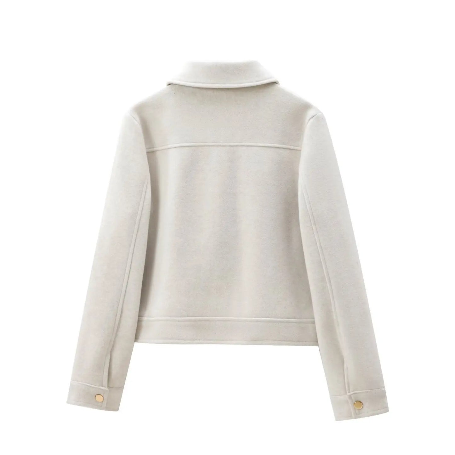 Women's Zipper Jacket Coat New Winter Long Sleeve Pocket Outerwear Coat Short Street Elegant Women's Jacket LadyShow.Store
