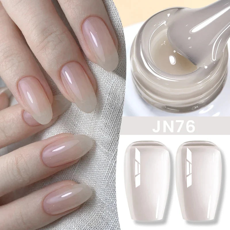 BORN PRETTY 83 Colors 10ml Jelly Nude Gel Nail Polish Autumn Amber Semi Transparent Manicure Soak off UV LED Nails Gel Varnish Tri Light Beauty