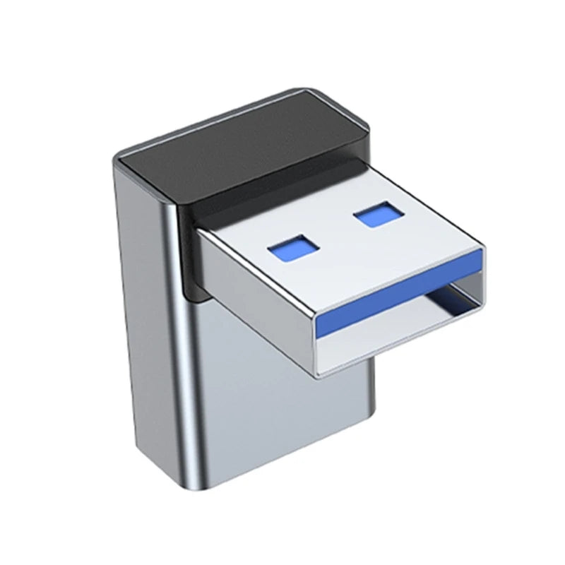 90 Degree Left Right Up Down Angled USB 3.0 A Male to Female Extension Connector Adapter for Laptop PC USB Chargers Converter Pi-Mart