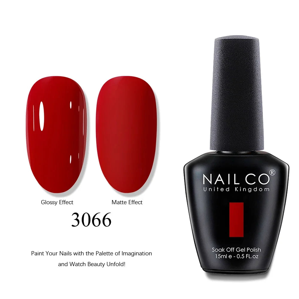 NAILCO 15ml Brown Nails Art Red Color Gel Nail Polish Semi-permanent UV Gel Polish Coffee Manicure Chocolate Hybrid Nail Varnish Tri Light Beauty