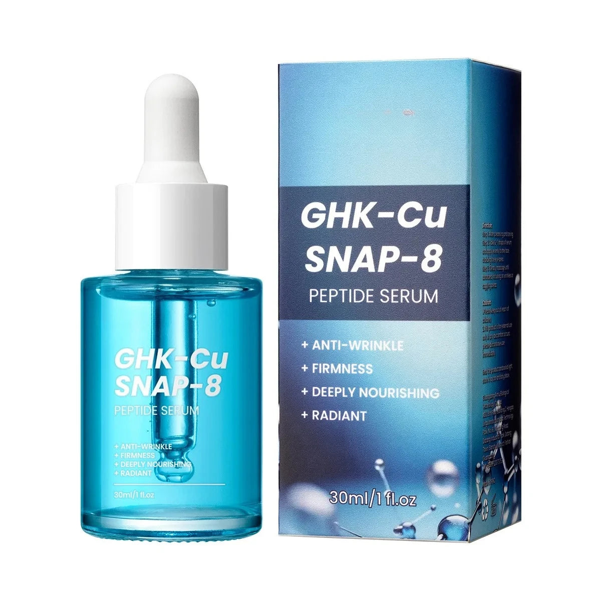 Premium GHK-Cu Copper Peptide SNAP-8 Anti-Aging Essence Fade Fine Lines Lifting Firming Hydration Boost Collagen All Skin Types Pi-Mart