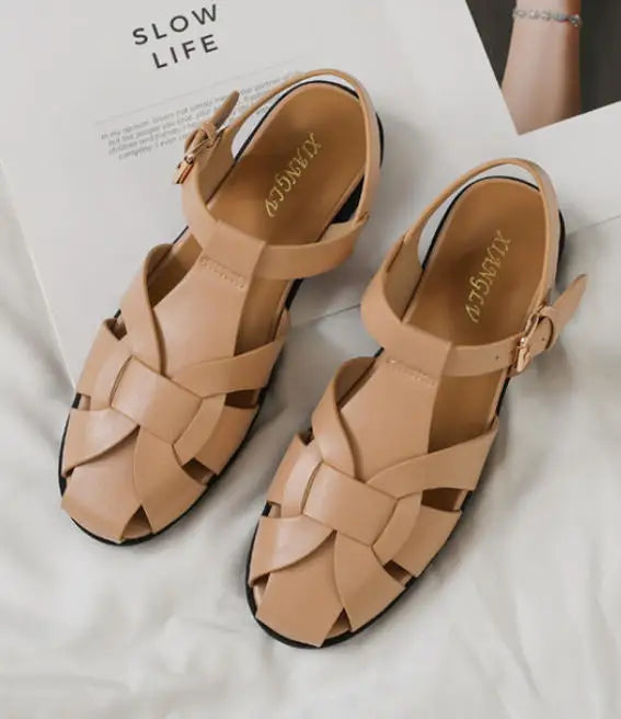 ZAROY Women Sandals Summer 2026 Newest Female Shoes Elegant Office Ladies Sandals Casual Soft Beach Flat Sandalias Roman Zapatos LadyShow.Store