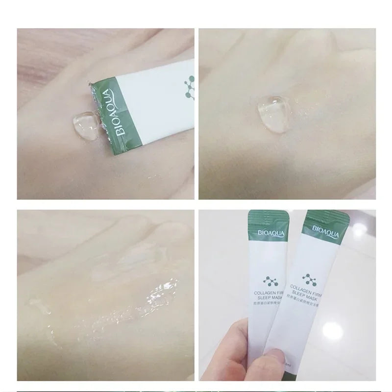 30pcs/20pcs BIOAQUA Collagen Sleeping Facial Masks Skincare Moisturizing Brightening Firming Face Mask Pi-Mart