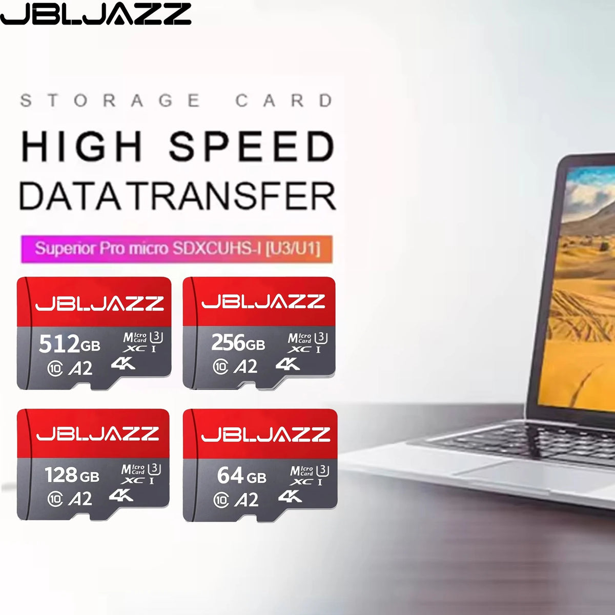 Class 10 Micro TF SD Card 256GB 512GB 64GB Memory Card High Speed Flash A2 Mini TF SD Card for Smartphone Camera Flash Storage Pi-Mart