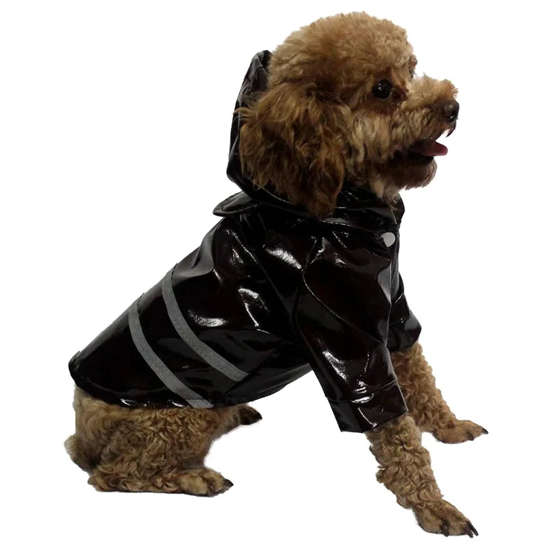 Waterproof Dog Jacket PU Dog Raincoat For Small Dogs Cats Reflective Puppy Raincape Chihuahua Yorkies Raincoat Pet Poncho Pi-Mart
