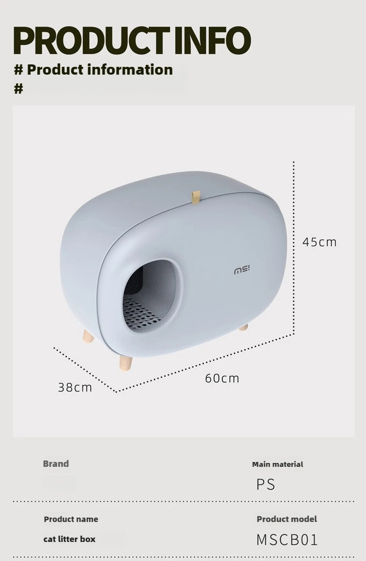 Makesure Cat Litter Box Fully Enclosed Cat Toilet Pet Supplies High-value Cat Toilet Automatic Self-cleaning Litter Box Pi-Mart
