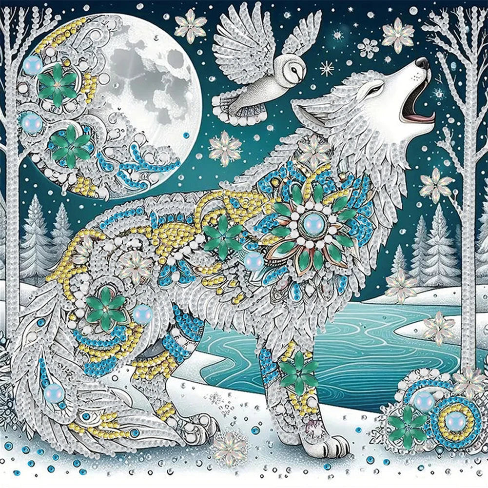 5D DIY Partial Special Shaped Drill Diamond Painting Kit Animal Decoration Pi-Mart