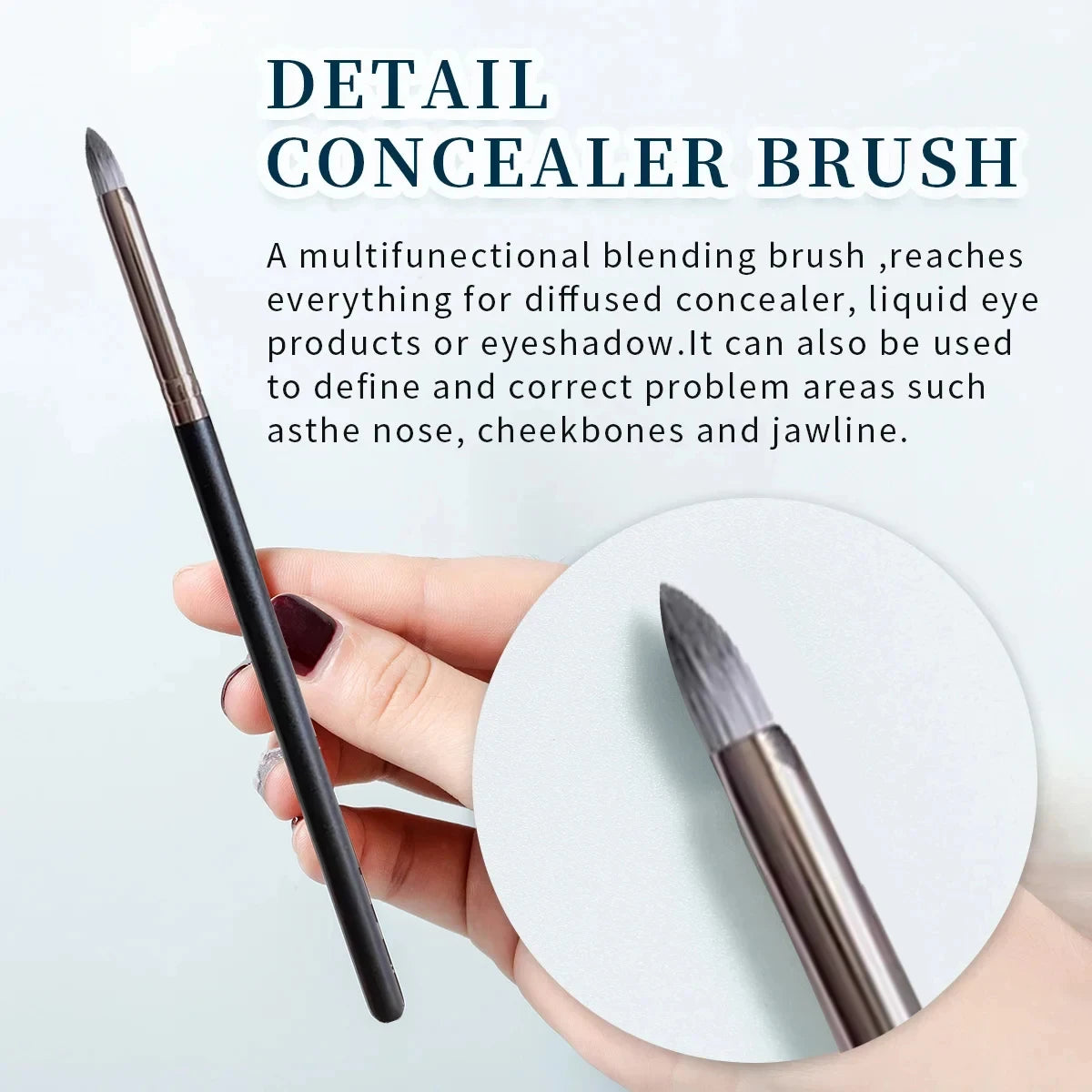 Upgraded Crescent Design Foundation Makeup Brush Ultra-thin Smooth Application Liquid Mask Spatula Makeup Brushes Beauty Tools Pi-Mart