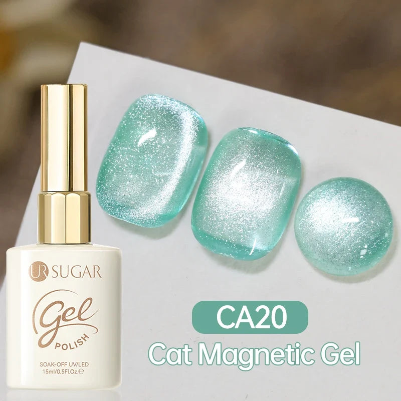 UR SUGAR 15ml Cat Magnetic Gel Nail Polish 30 Colors Semi Permanent Magnetic Gel UV/LED Soak Off Painting Vanrish Design Tri Light Beauty