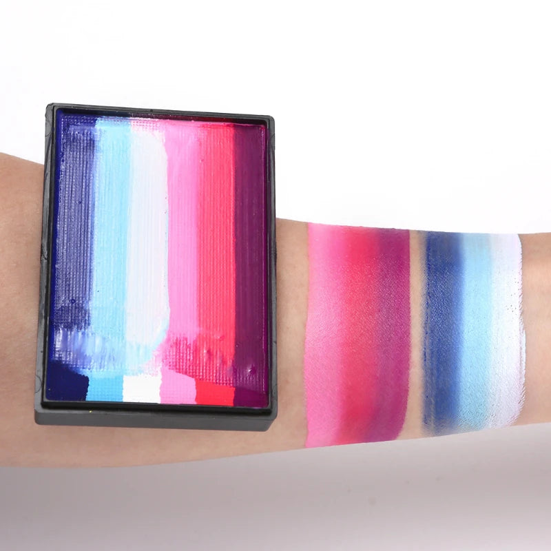 50g Facial and Body Paint Palette,Non-Toxic Rainbow Water-Soluble Body Paint for Rainbow Festival,Cosplay,Party,Art,Stage Makeup Pi-Mart