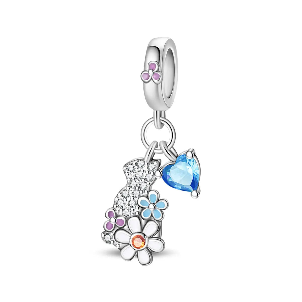Attractive pendant featuring an animal - a baby elephant, a cat, a swan. Beaded DIY jewelry for a bracelet accessory. Pi-Mart