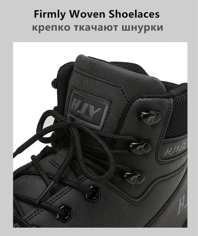 New Men's Boots Fashion Outdoor Boots Breathable Hiking Boots Autumn Shoes Sneakers Lightweight Non-slip Men Desert Ankle Boots Pi-Mart