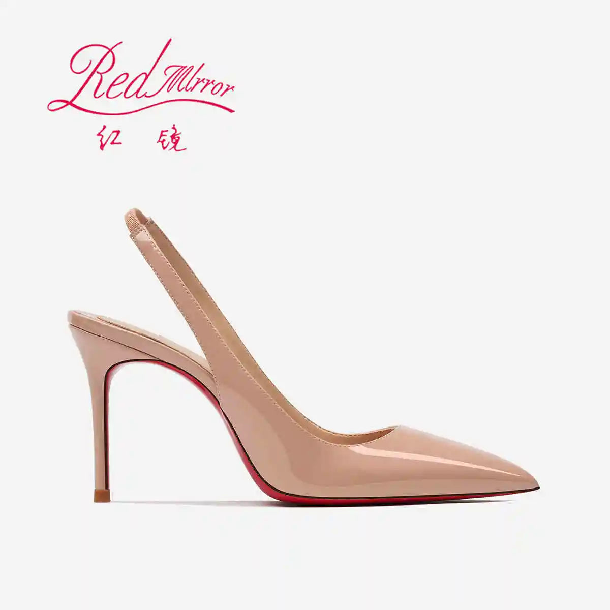 Heeled sandals Red Shiny Bottoms Naked color luxury Hollow 2026 New Elegant High Heels Sexy Slingbacks Ladies Shoes Women shoes Pi-Mart