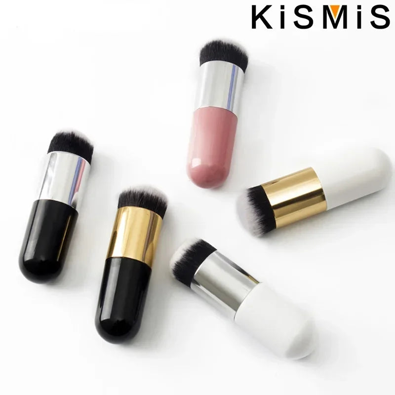 Professional Flat Cream Makeup Brushes Set Face Cheek Contour Blusher Foundation Brush Makeup Tools Flawless Application Tri Light Beauty