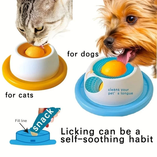 Pet Lick Mat Yogurt Licking Plate Slow Feeder for Dogs & Cats - Interactive Snack Bowl, Promotes Dental Health, Pet Licking Mat Pi-Mart