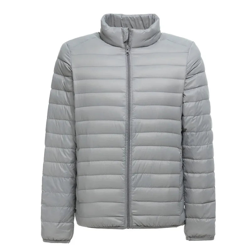 Men's Lightweight Water-Resistant Packable Puffer Jacket 2023 New Arrivals Autumn Winter Male Fashion Stand Collar Down Coats Pi-Mart