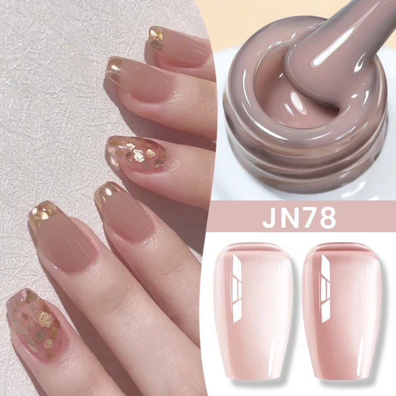BORN PRETTY 83 Colors 10ml Jelly Nude Gel Nail Polish Autumn Amber Semi Transparent Manicure Soak off UV LED Nails Gel Varnish Tri Light Beauty