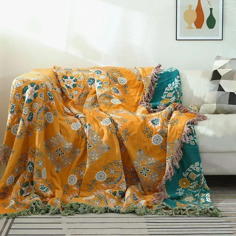 Nordic Throw Blanket For Beds Cotton Double Sided Sofa Cover Sofa Cushion Soft Blanket Leisure Bedspread Four Seasons Thin Quilt Pi-Mart
