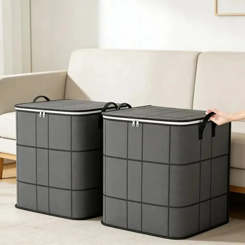 1PCS Large Capacity Foldable Storage Organizer Bag Sturdy for Clothes Bedding Blankets Home Organization Solution Pi-Mart