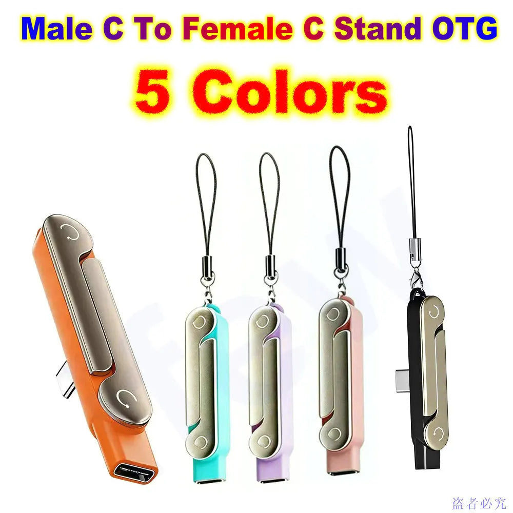 USB Type C Flat Phone Charger Fast Charging Cable C Kick Cable Stand Invisible Support Foldable Holder Charge Bracket For iPhone Pi-Mart