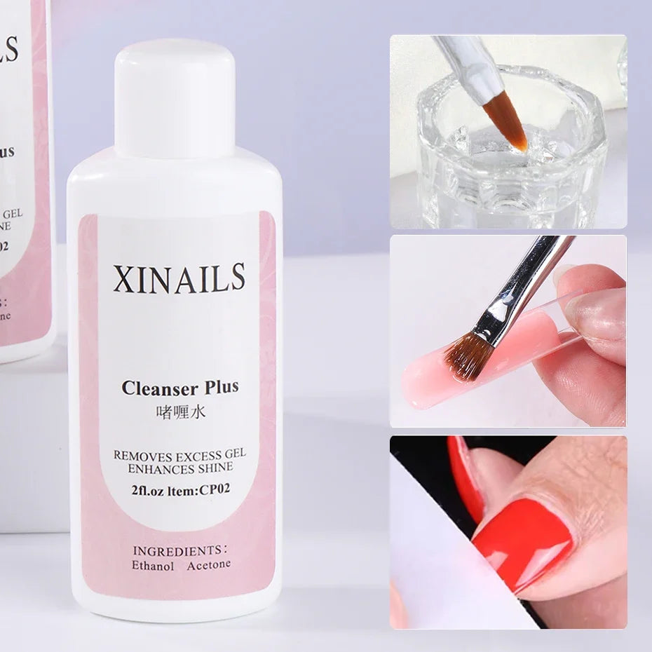 1Bottle Nail Degreaser Liquid Surface Sticky Layer Gel Polish Excess Remover Acetone Nail Extension Auxiliary Nail Cleaner Plus Tri Light Beauty