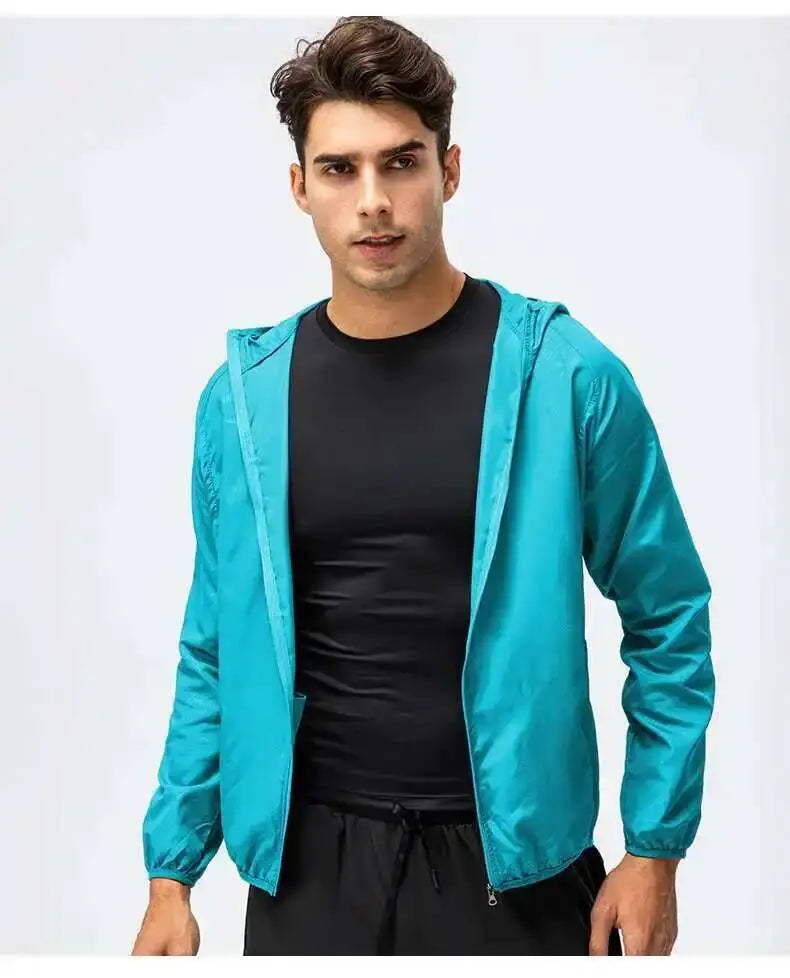 Fishing Rain Wind Breaker Coat For Men Women Waterproof Jacket Hiking Climbing Clothes Sun Protection Quick Dry Rain Coat Pi-Mart