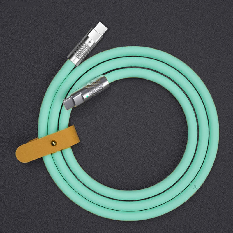 120w 6a Super Fast Charge PD Type C Liquid Silicone Cable Quick Charge 1M 2M Usb Cable Usb C to C Charger Cable Pi-Mart