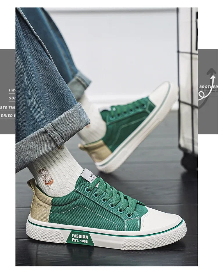 2026 New Summer Men's Breathable Versatile Skateboarding Shoes Men's Soft Bottom Casual Sports Trend Fashion Canvas Shoes 48size Pi-Mart