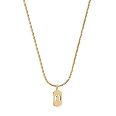 Stainless Steel Angel Number Necklace 0 1 2 3 4 5 6 7 8 9 Rectangle For Women Men Hollow Lucky Number Chain Necklaces Jewelry Pi-Mart