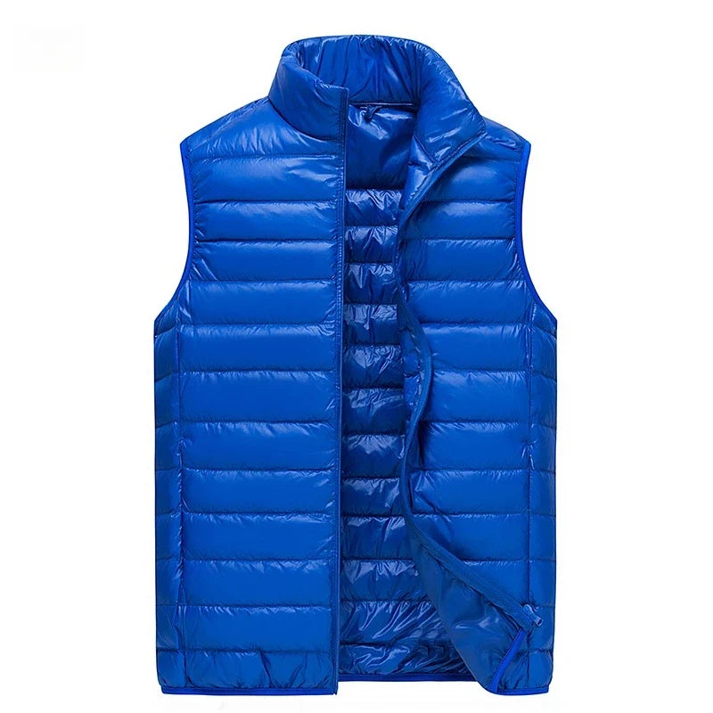 UETEEY 2026 Winter Sleeveless Puffer Vest Jacket Men Packable White Duck Down Waistcoat Lightweight Waterproof Casual Man Coat LadyShow.Store