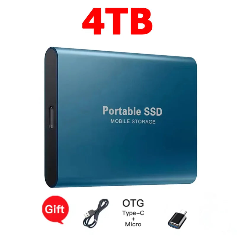Reliable Slim Storage Device Portable External SSD 1TB 4TB 16TB 128TB High Speed for Notebook Laptop Computer Pi-Mart